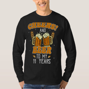 Camiseta Saludos Y Cervezas A 11 Años Fiesta de Cumpleaños