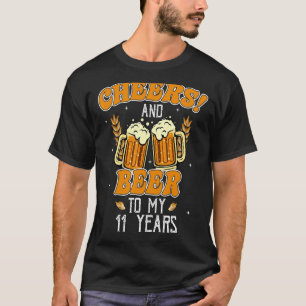 Camiseta Saludos Y Cervezas A 11 Años Fiesta de Cumpleaños