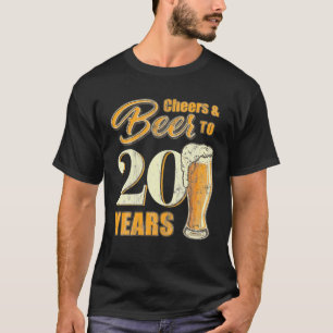 Camiseta Saludos Y Cervezas A 20 Años Divertidos Fiesta De