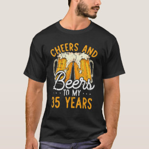 Camiseta Saludos Y Cervezas A 35 Años 35 Cumpleaños Para Mí