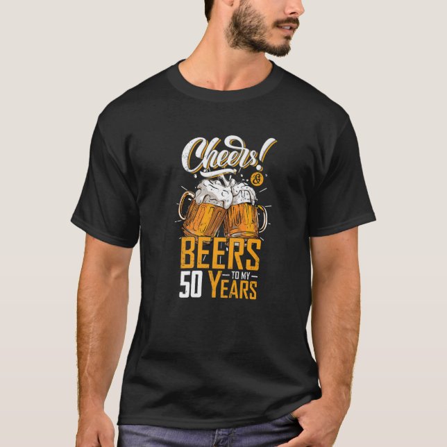 Camiseta Saludos Y Cervezas A 50 Años 50 Años Divertidos P (Anverso)