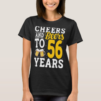 Camiseta Saludos y cervezas a 56 años Beer Beer 56 años