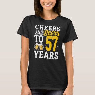 Camiseta Saludos y cervezas a 57 años Beer Beer 57 años