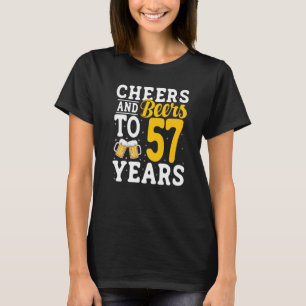 Camiseta Saludos y cervezas a 57 años Beer Beer 57 años