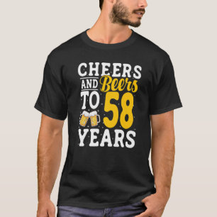 Camiseta Saludos y cervezas a 58 años Beer Beer 58 años