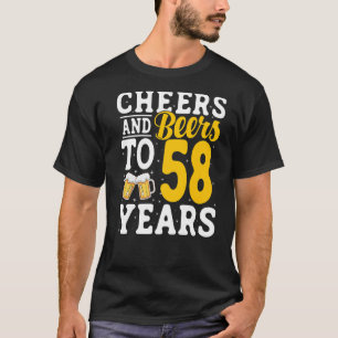 Camiseta Saludos y cervezas a 58 años Beer Beer 58 años