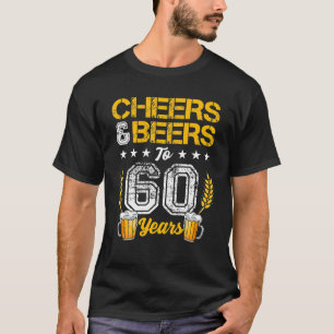 Camiseta Saludos Y Cervezas A 60 Años Bebida De Cumpleaños