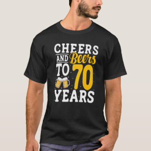 Camiseta Saludos y cervezas a 70 años Beer Beer 70 años