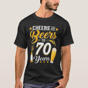 Camiseta Saludos Y Cervezas A 70 Años Graciosos 70 Años D