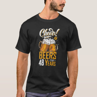 Camiseta Saludos Y Cervezas A Los 48 Años 48º Cumpleaños Gr