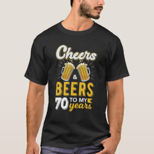 Camiseta Saludos Y Cervezas A Los 70 Años De Edad