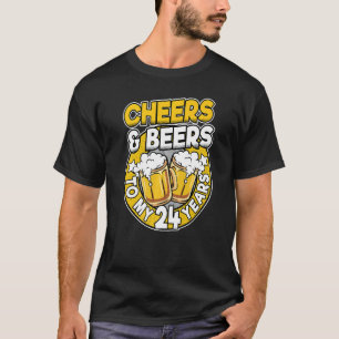 Camiseta Saludos Y Cervezas A Mis 24 Años Hombres De Cervez