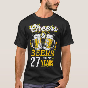 Camiseta Saludos Y Cervezas A Mis 27 Años 27º Cumpleaños