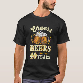 Camiseta Saludos Y Cervezas A Mis 40 Años Fourty Birthday M