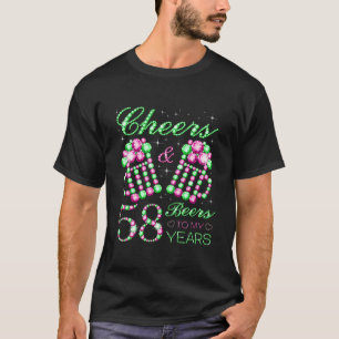 Camiseta Saludos Y Cervezas A Mis 58 Años 58º Cumpleaños