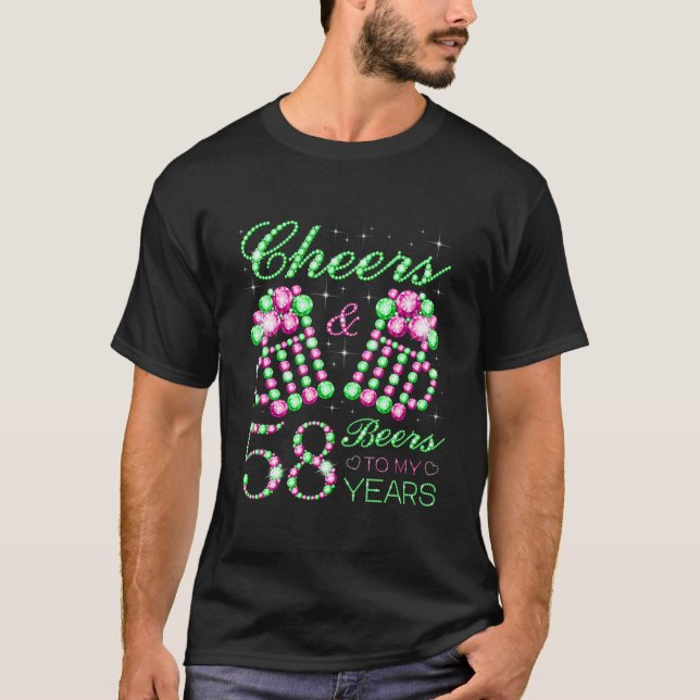 Camiseta Saludos Y Cervezas A Mis 58 Años 58º Cumpleaños (Anverso)
