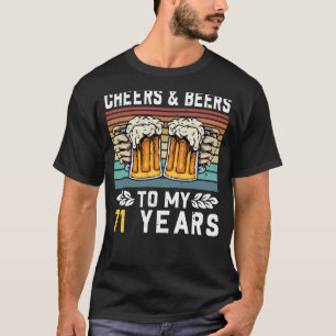 Camiseta Saludos Y Cervezas A Mis 71 Años 71 Cumpleaños 1