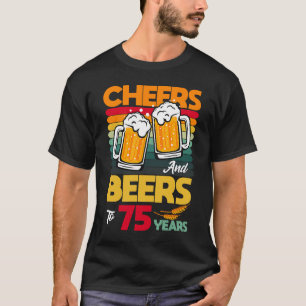 Camiseta Saludos y cervezas de época a mi bebé 75 años