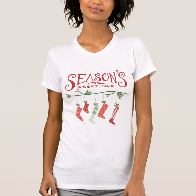 Camiseta Saludos y Navidades de temporada (Anverso)
