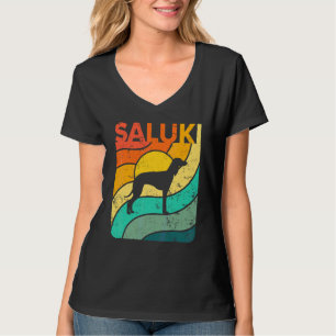Camiseta Saluki Atardecer Vintage Mamá Papá
