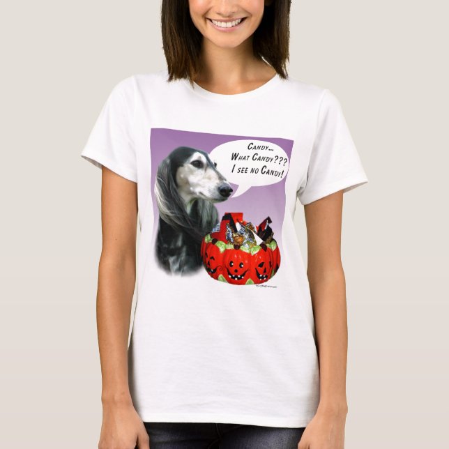 Camiseta Saluki Halloween Candy (Anverso)