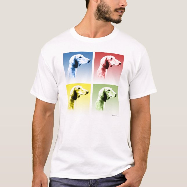 Camiseta Saluki Pop Art (Anverso)