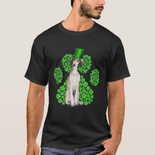 Camiseta Saluki Shamrock Paw Clovers St Patrick's Day