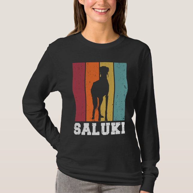 Camiseta Saluki Vintage  2 (Anverso)