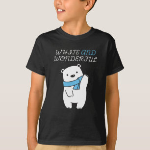 CAMISETA SALVA A LOS OSOS POLARES\OSO POLAR BLANCO Y ADORAB