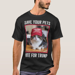 Camiseta Salva a tus mascotas Vota por Trump Elección de EE