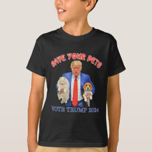 Camiseta Salva a tus mascotas Vota por Trump Elección de EE