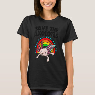 Camiseta Salva Al Ajolote Mujeres Arcoíris Pez Mexicano
