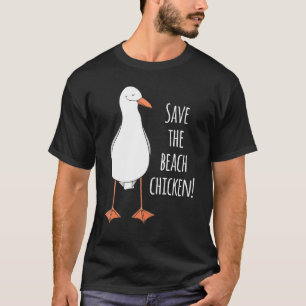 Camiseta ¡Salva al pollo de la playa! Gaviota