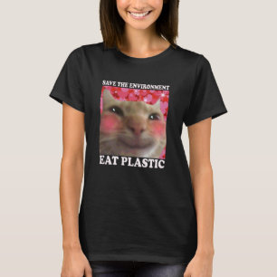 Camiseta Salva El Medio Ambiente Come Gato De Plástico - Co