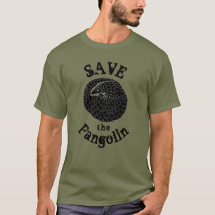 Camiseta Salva el Pangolín Fauna en Peligro de Extinción Mo
