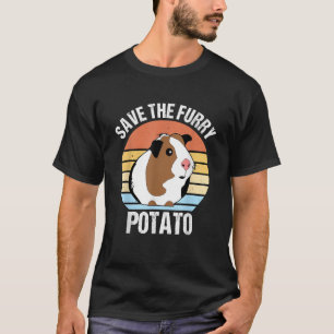 Camiseta Salva La Papa Peluda Divertido Conejillo de Indias