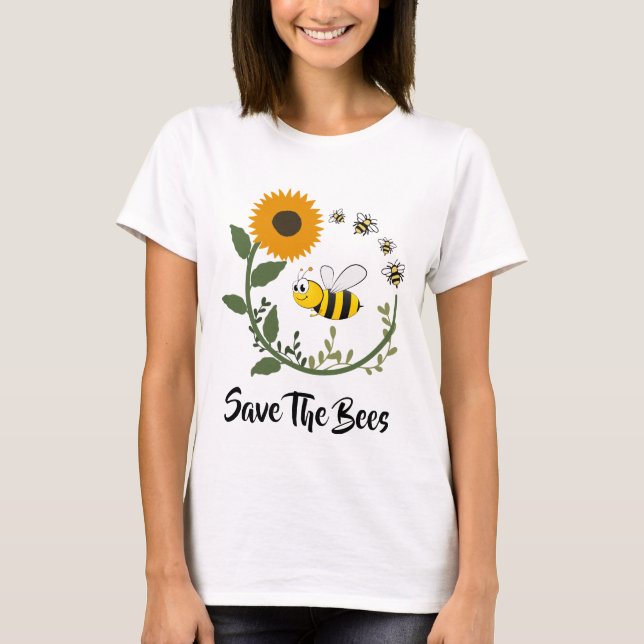 Camiseta Salva las Abejas Día de la Tierra (Anverso)