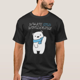 CAMISETA SALVA LOS OSOS POLARES\OSO POLAR BLANCO Y ADORABLE