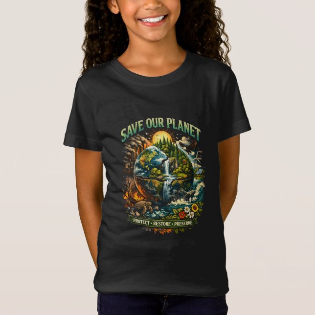Camiseta Salva Nuestro Planeta (Anverso)