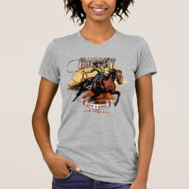 Camiseta Salva un Caballo; Monta un Vaquero | Mujeres Ajust