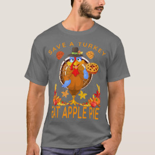 Camiseta Salva un divertido peregrino turco Comer pizza Veg