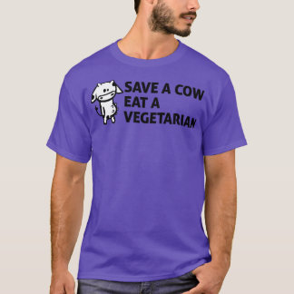 Camiseta Salva una vaca Come un vegetariano