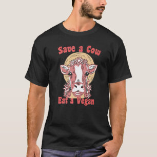 Camiseta Salva una vaca come vegano anti segunda mano veget