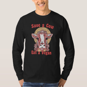 Camiseta Salva una vaca come vegano anti segunda mano veget