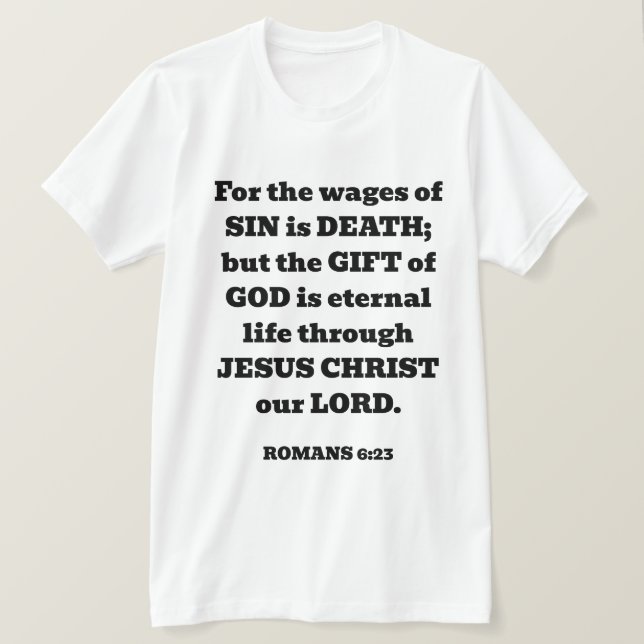 Camiseta Salvación El don libre de Dios de los romanos Bibl (Anverso del diseño)