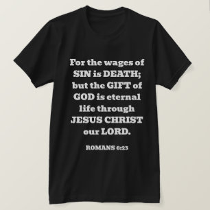 Camiseta Salvación El don libre de Dios Romans Biblia Verse