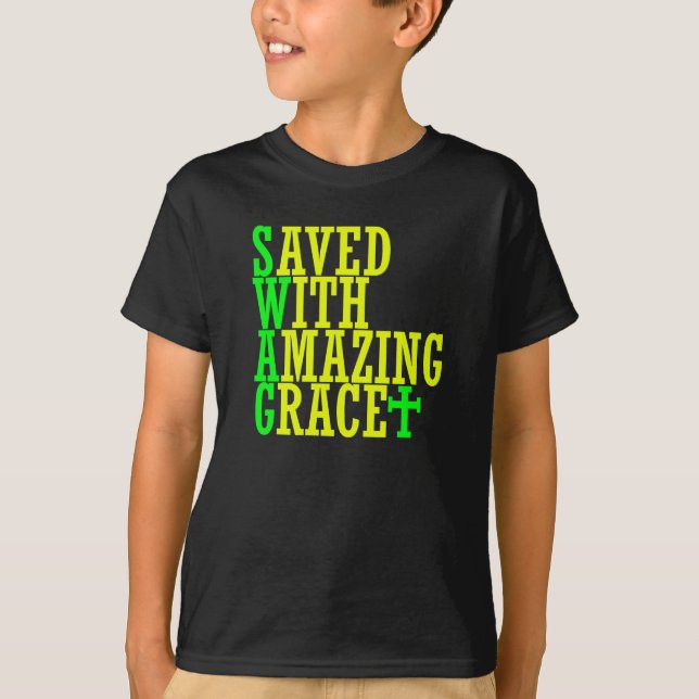 Camiseta Salvado con la asombrosa Grace SWAG Tee de niño cr (Anverso)