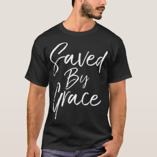 Camiseta Salvado por Grace Cote Christian Hymn Lyric Gospel