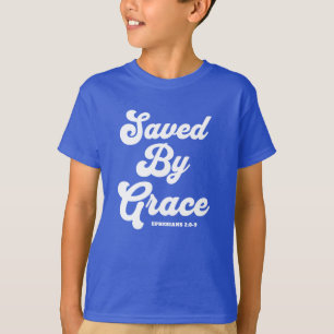 Camiseta Salvado Por Grace Ephesian 2:8-9 Básico Oscuro