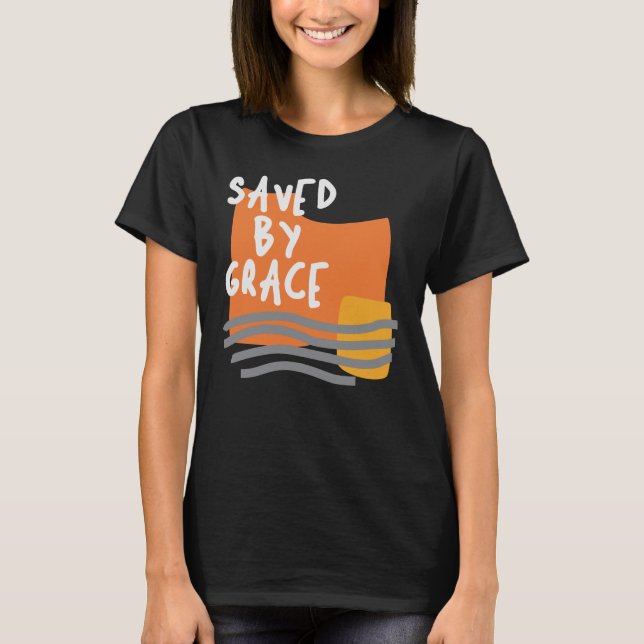 Camiseta Salvado Por La Gracia - Aumentando La Cita Cristia (Anverso)